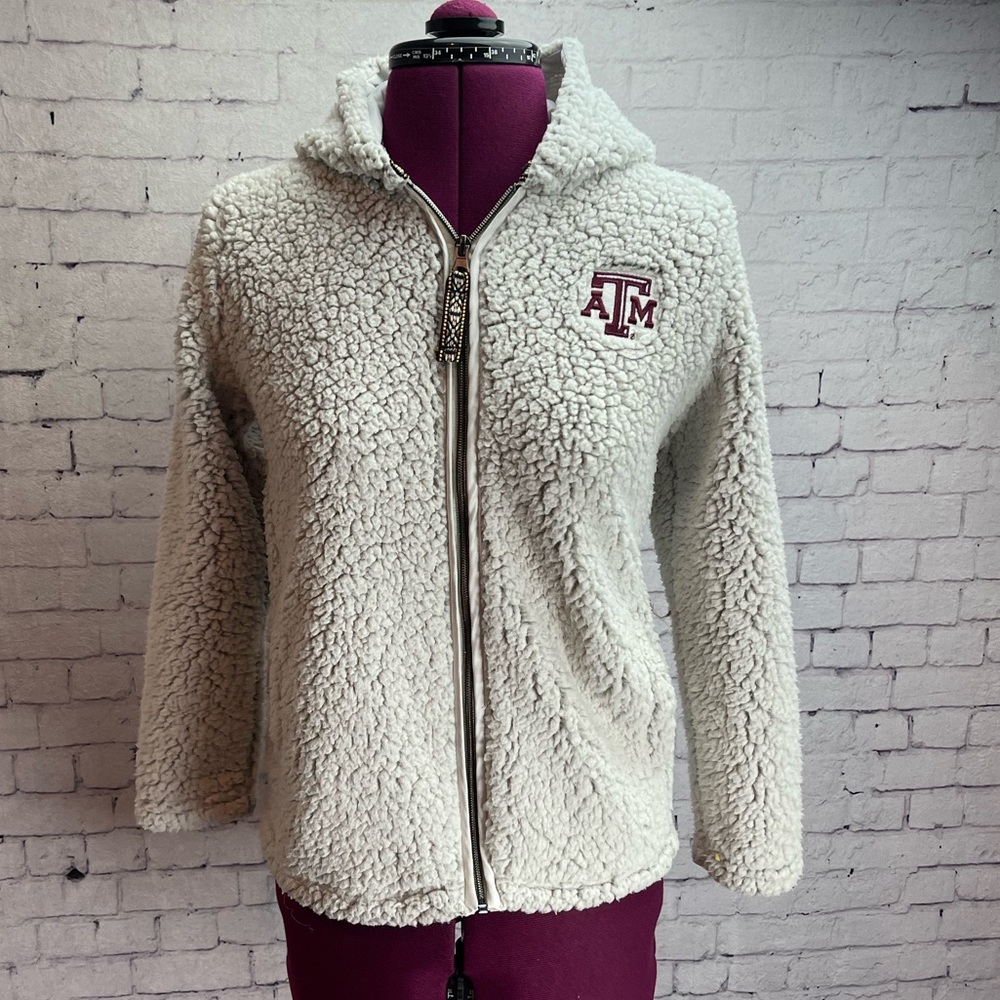 Summit sportswear kick off collection Texas A&M Sherpa Hoodie youth large